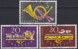 1949, 291-293 Serie +Ersttags-Vollstempel: BERNA, Kat 180.-+