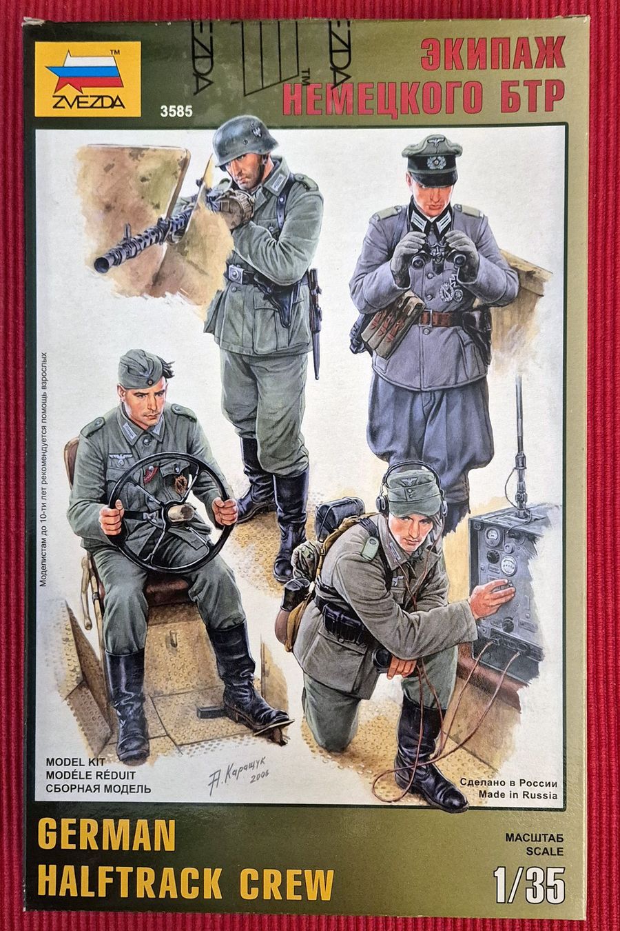 Zvezda Modellbausätze & Standmodelle: Zvezda / German Halftrack Crew / 1/35 – Neu und originalverpackt aus Chur von dluli