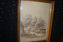 Genève 1851 ländliche Szene Biedermeier