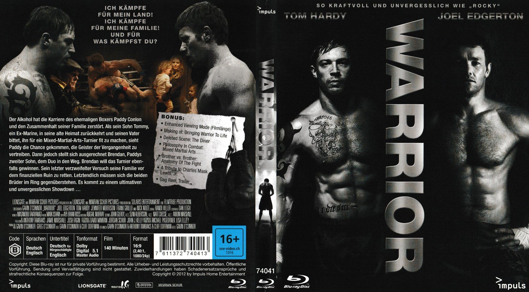 Alle DVDs: Blu-Ray - Warrior – Gebraucht aus Langnau am Albis von MediaRescuerKeLoX