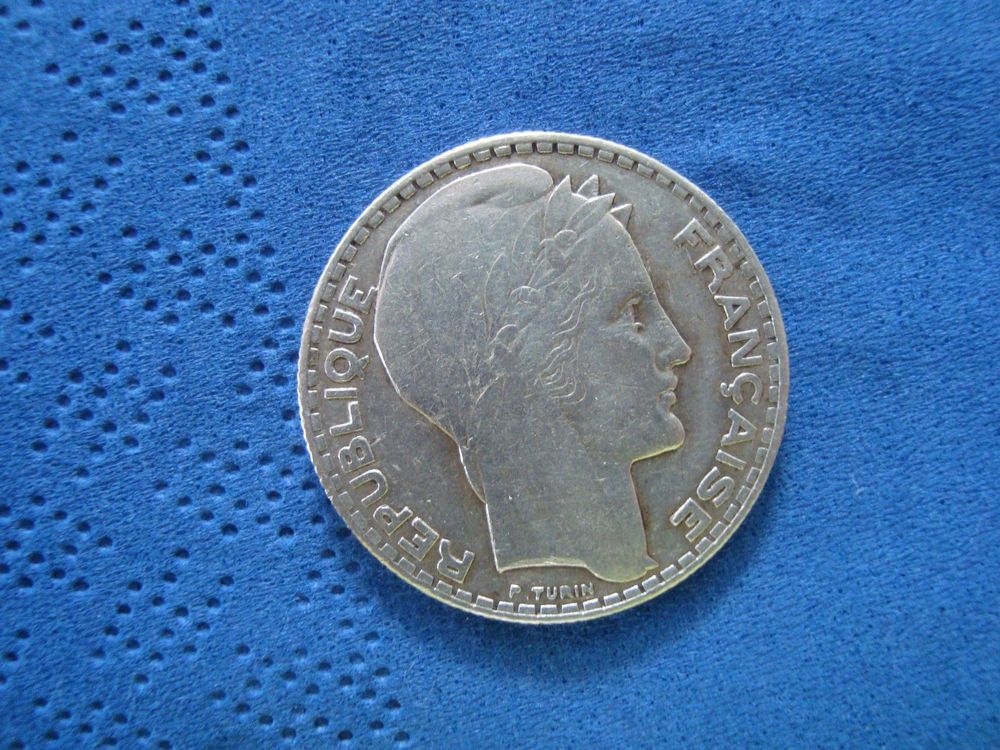 Frankreich 10 Frank  1933 silber 10 gr 2