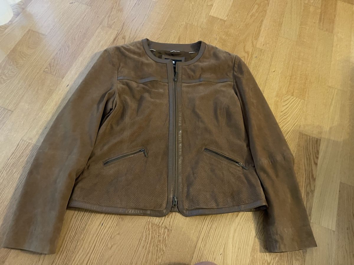 Navyboot Jacken: Jacke/ Navyboot Lederjacke Grösse 44 Braun Wildleder – Gebraucht aus Rüschlikon von Lajniii