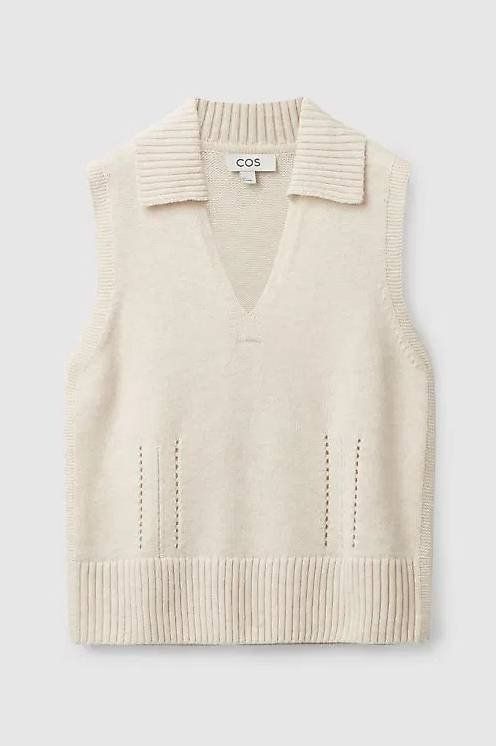 Cos Maglioni & Felpe: COS Knitted wool Collar Vest beige Pulli Pullover layering – Usato da Steinhausen venduto da nwe_t8nj 3