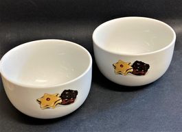 2 Bols weiss mit Decor Porzellan Langenthal iSHONi fabrikneu