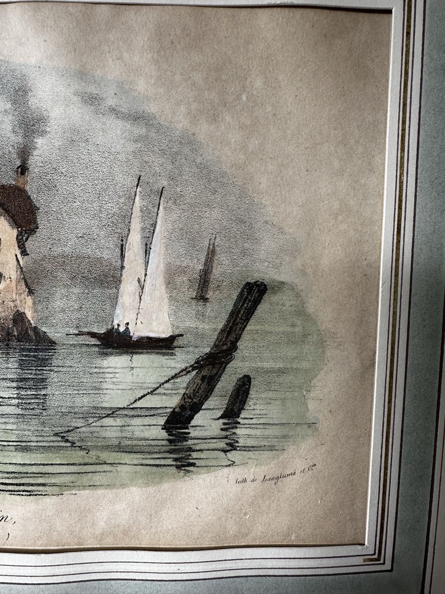 Grafiken & Lithographien: Lithographie Port de S.Saphorin – Gebraucht aus Les Bioux von ann_g9bh 4