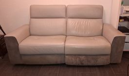 Bequemes Ledersofa u Sessel mit Relaxfunktion - komfort Sofa