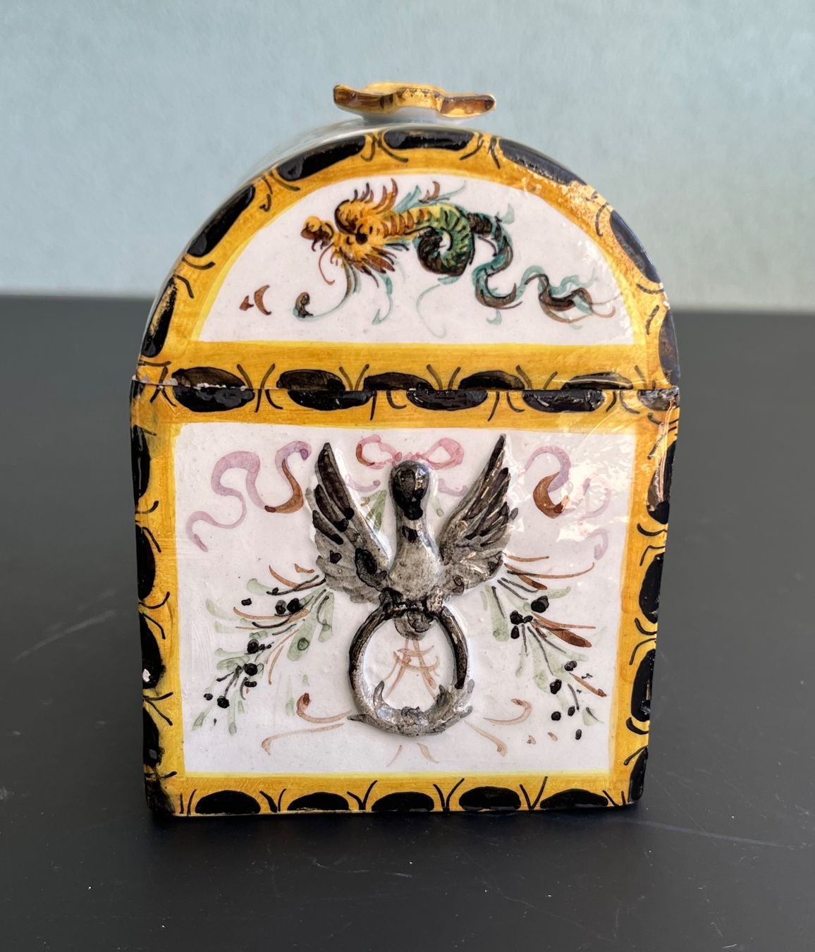 Sculture & Statue: Dose etruskischer Stil, Majolika – Usato da Kandergrund venduto da honey-art_and_more 5