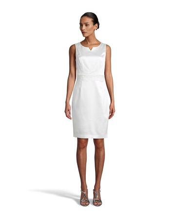 Weise Etuikleid Cocktailleid Sommerkleid Hochzeit 46 Satin