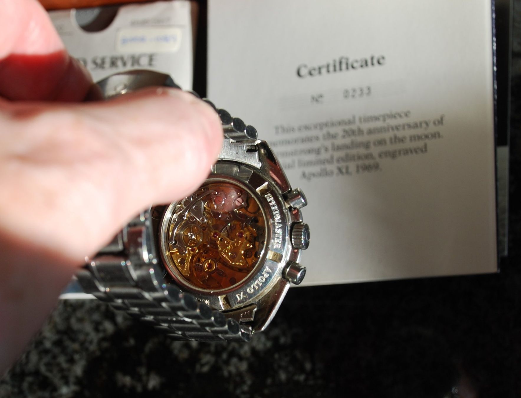 Omega Uhren: Omega Speedmaster Apollo XI 1969, 20th Anniversaire! – Gebraucht aus  von  5