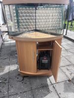 Eckaquarium 190l mit Unterschrank und Filter guter Zustand