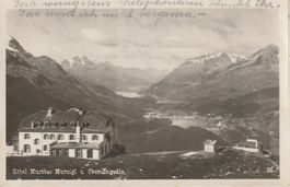 P 222 Muottas Muraigl-Hotel mit Ober-Engadin, 1927
