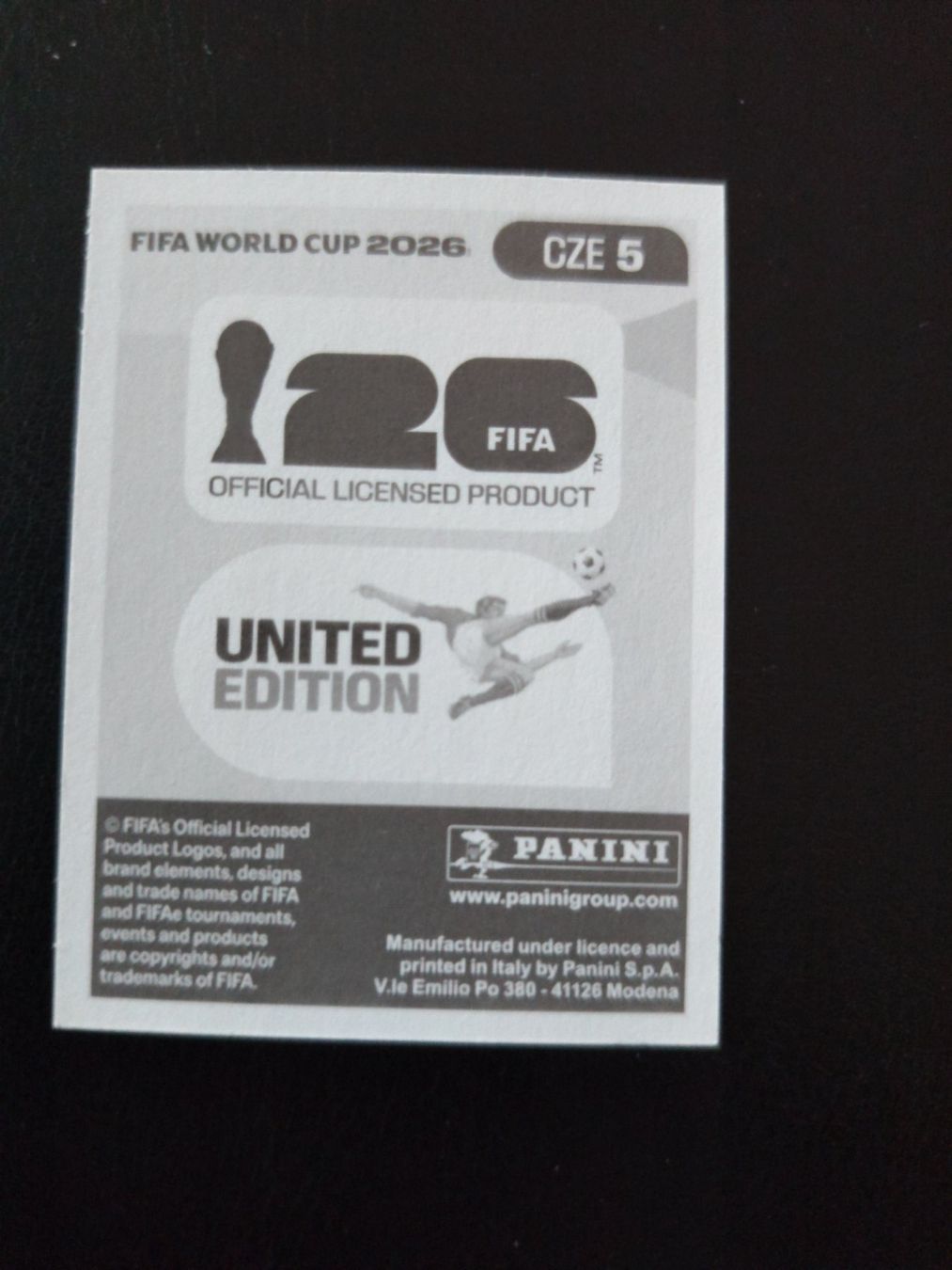 Panini Cartes à collectionner: Panini FIFA World Cup 2026 CZE 5 – Neuf (Voir description) à Matzingen par Clie42 1