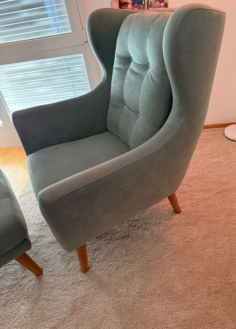 Livique Sessel: Ohrensessel mit Hocker mintfarben, gebraucht – Gebraucht aus Biel/Bienne von 0312tanja 2