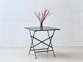 Klappbare Gartentische aus Metall, 1950er Jahre