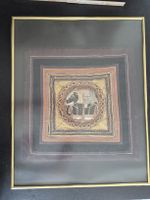 Asiatisches Wandbild Elefant – Handarbeit / Kalaga-Stickerei