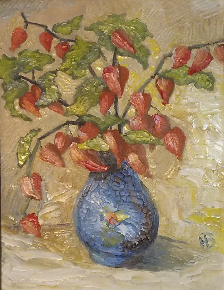Dipinti: Ölbild Physalis von Hans Baumann 1938 – Usato da Hunzenschwil venduto da rotebaer