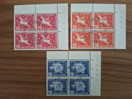 Dienstmarken 4er Blocks: UPU