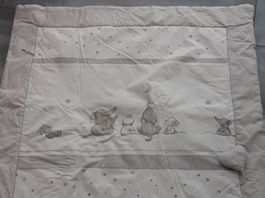 Baby Krabbeldecke Tiermotiv grau weiss gebraucht