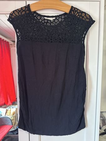 H&M Umstands-spitzenbluse Gr. M Schwarz