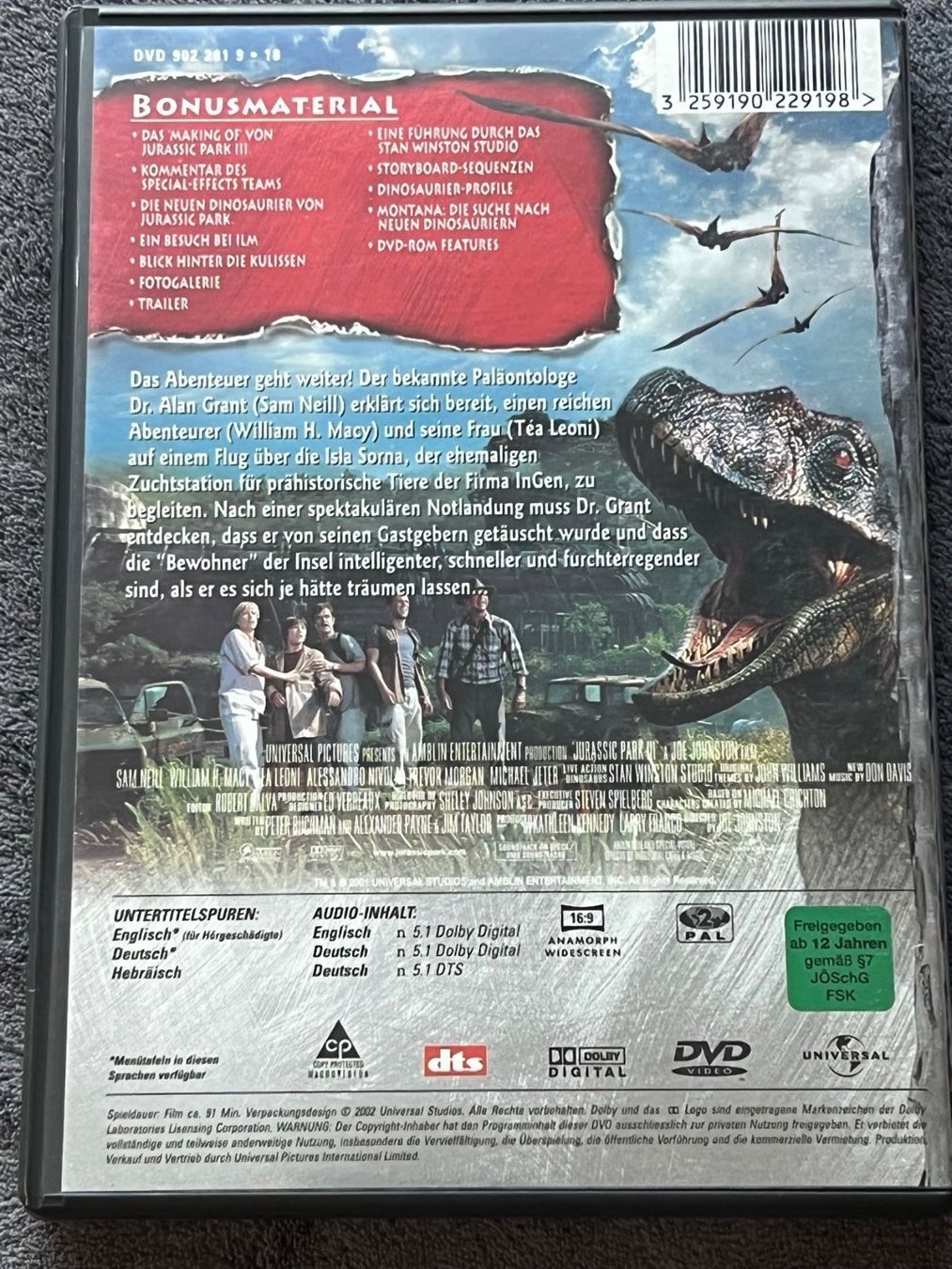 Tutti i DVDs: DVD Jurassic Park 3 – Usato da Regensdorf venduto da scheissspiel 1