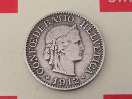 10 Rappen 1912 ss+, nur 1,5 Mio!