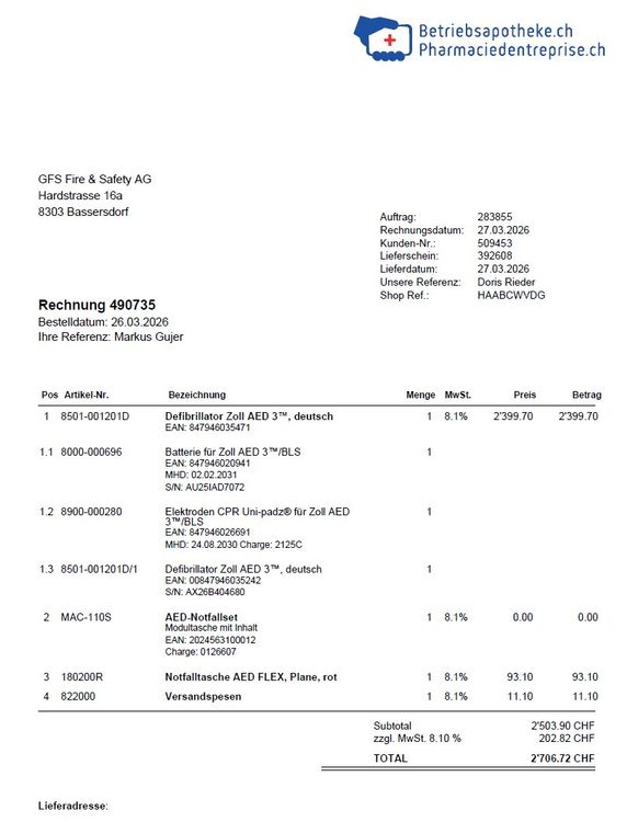 Zoll AED3 Defibrillator Deutsch wie Neu mit Notfalltasche (Neu (gemäss ...