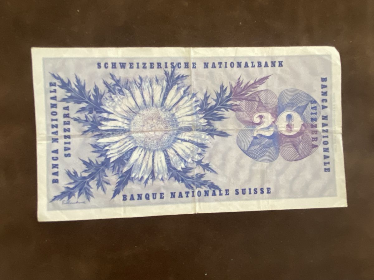 Banconote: Banknote 20 Franken 1973 – Usato da Muralto venduto da Alex1912 1