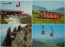 STANS Luftseilbahn Stanserhorn mit Oldtimer-Standseilbahn
