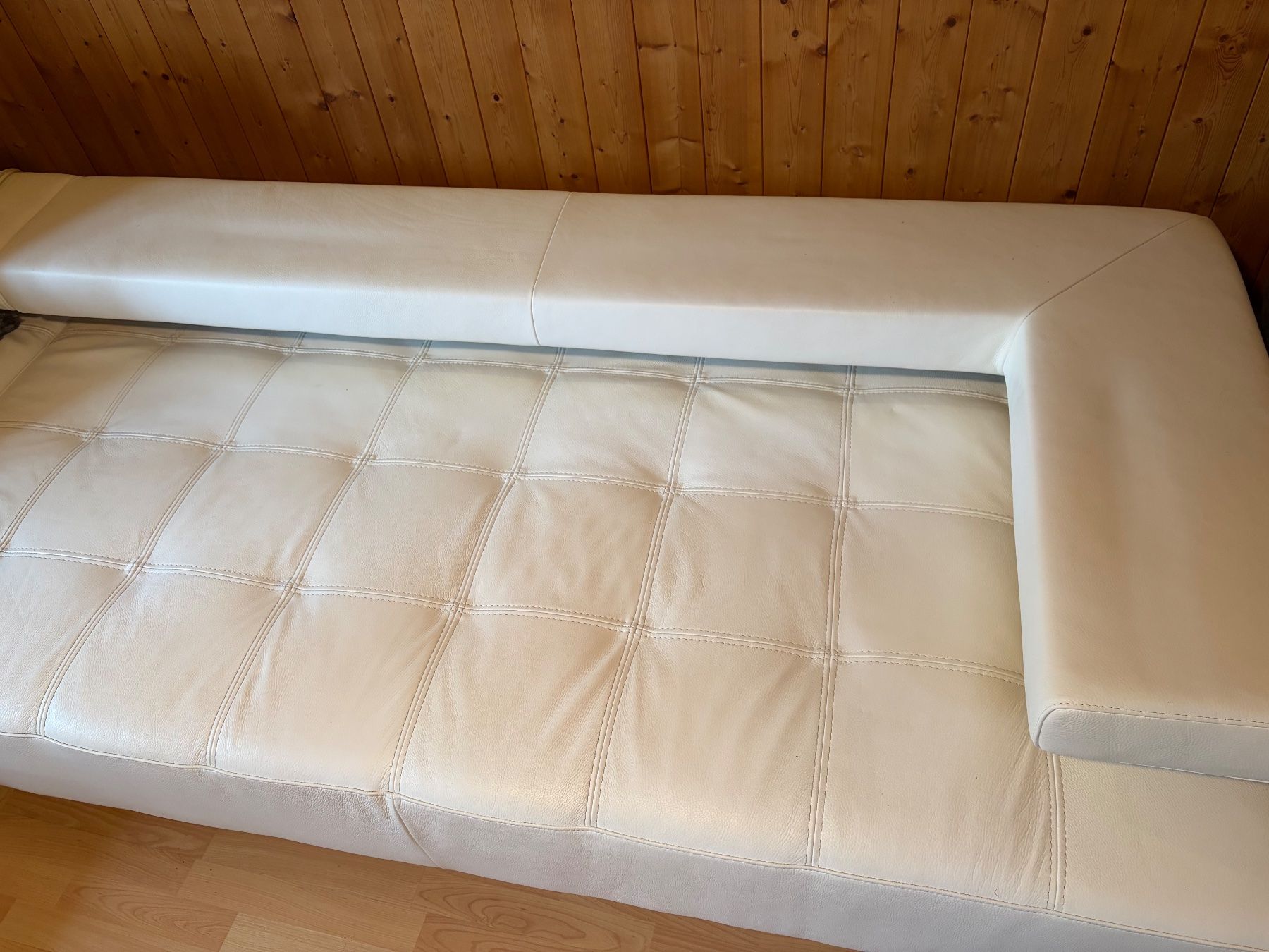 Divani: Weisses echt Leder Ecksofa mit Kissen – Usato da Vilters venduto da pizol03 4