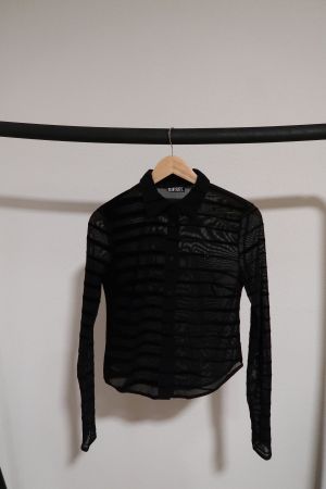 Diesel transparente Bluse schwarz – stylisch