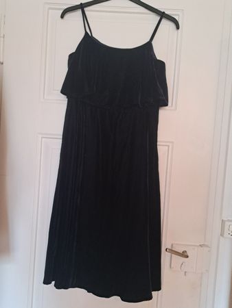 Samt Kleid Grösse S MANGO Velvet Look dunkelblau WIE NEU