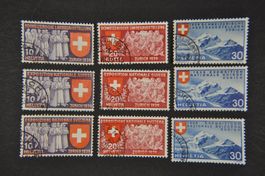 1939 Landi 219-227 gestempelt