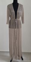 Damen Kimono lang glitzernd beige Grösse M/L neuwertig