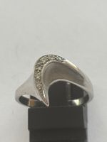 Damenring, 750er Weissgold mit Diamanten