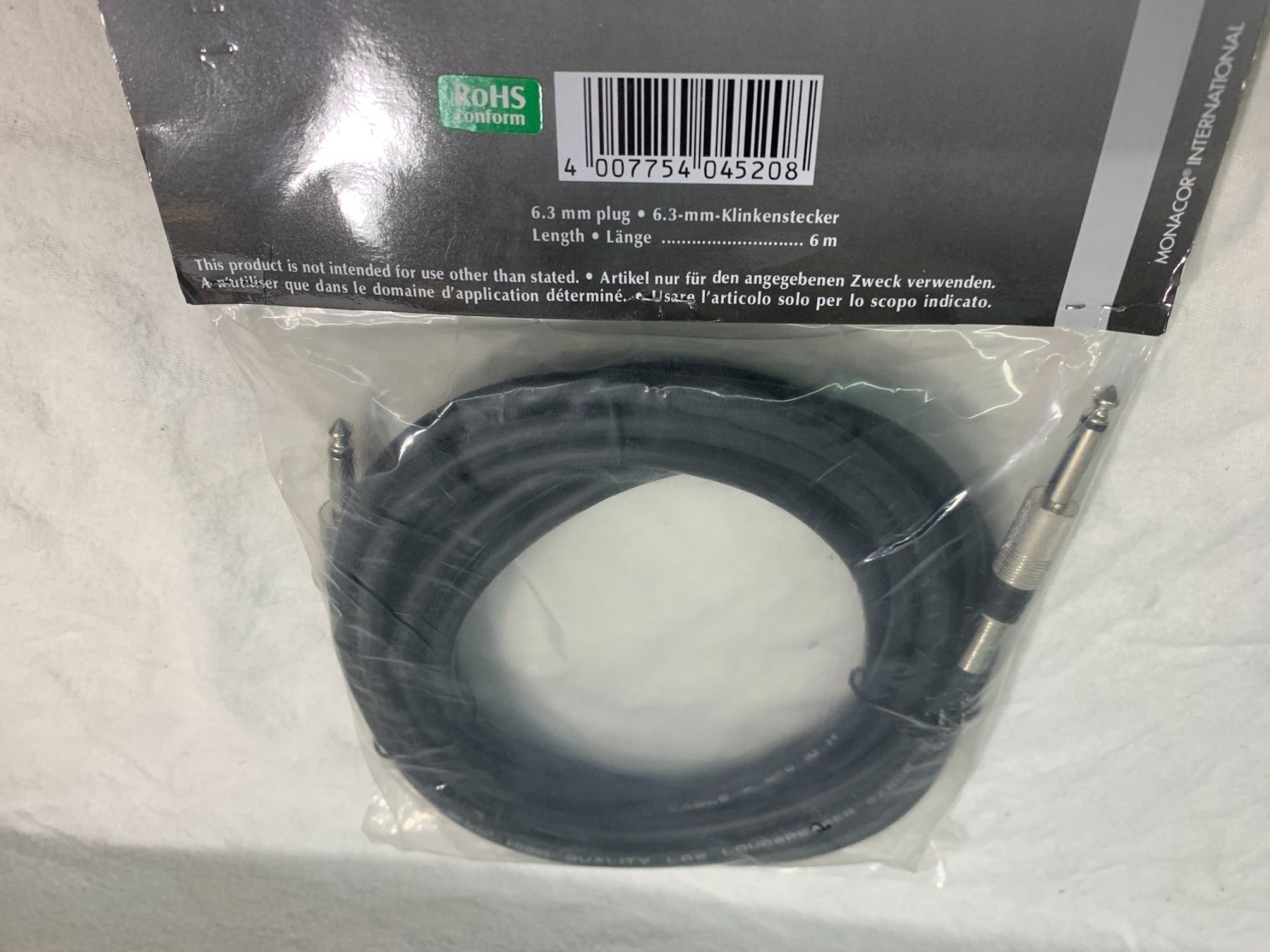 Cavi: Klinken Kabel 6m Monacor (s718) – Nuovo e nell'imballaggio originale da Däniken SO venduto da Profog1 1