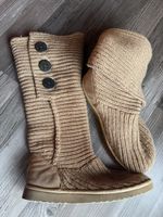 Bottes UGG en tricot beige, taille 40