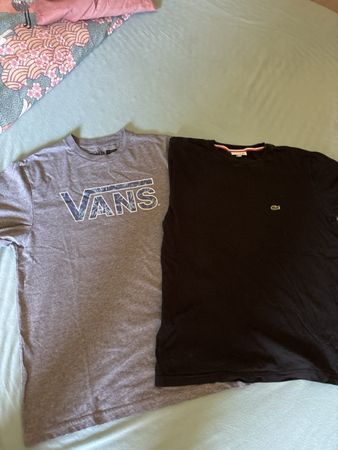 Lot T-shirts Vans et Lacoste - 12 ans
