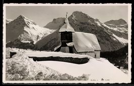 AK Arosa, Bergkirchli mit Furkapass