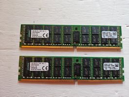 2x 16GB Kingston Server RAM DDR4-2133 (RDIMM) – Total 32GB