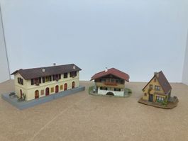 3er Set Vollmer Kibri H0 Wohnhäuser ländlicher Stil