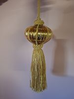neu: dekorative Quaste Anhänger Goldfarben