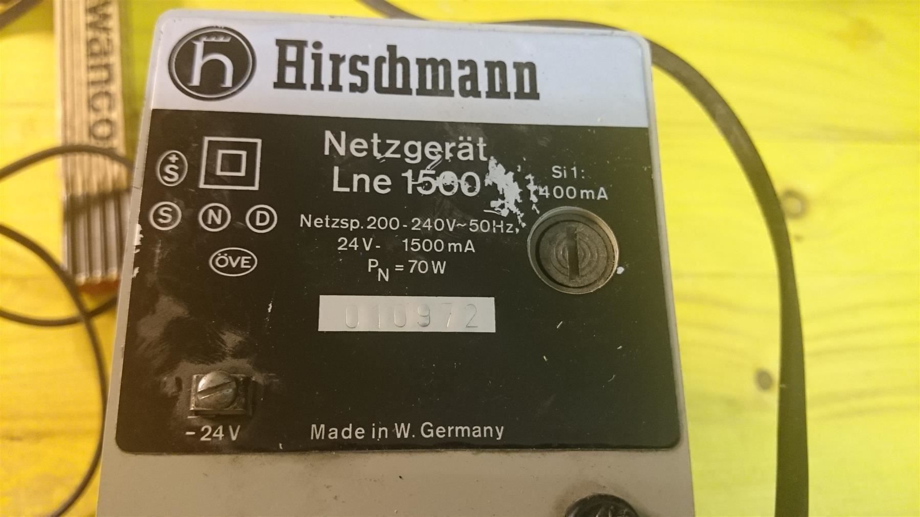 Unità & Adattatore: Netzteil der Marke HIRSCHMANN LNE1500 – Usato da Glarus venduto da Mdelphi 9
