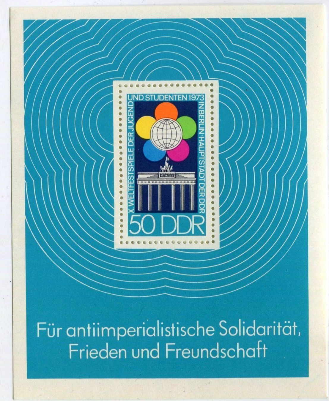 Tutti i francobolli: Block "Weltfestspiele der Jugend". DDR. – Nuovo e nell'imballaggio originale da Basel venduto da Butsch5