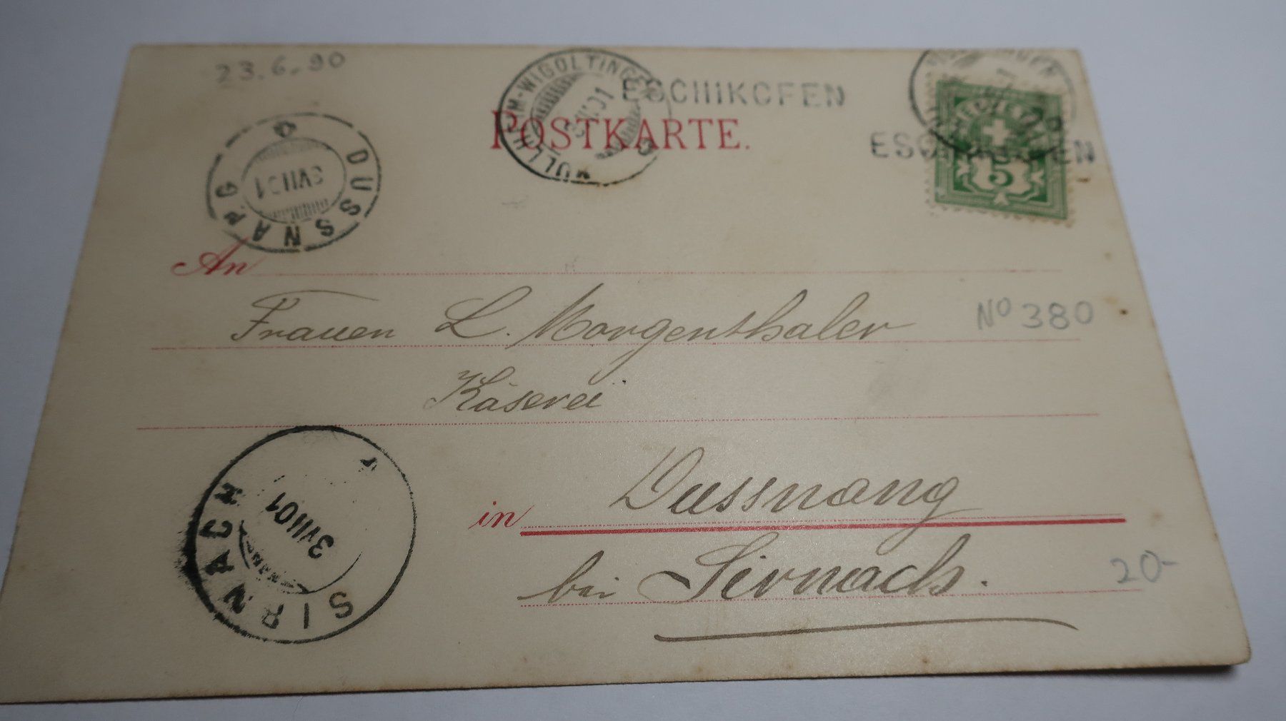 Cartoline postali: Gruss aus Thun  (1901) – Usato da Cormoret venduto da Pascalll2001 5