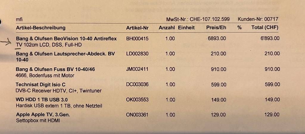 Televisori: Fernseher B&O – Usato da Fischbach-Göslikon venduto da Ch-Hu 1