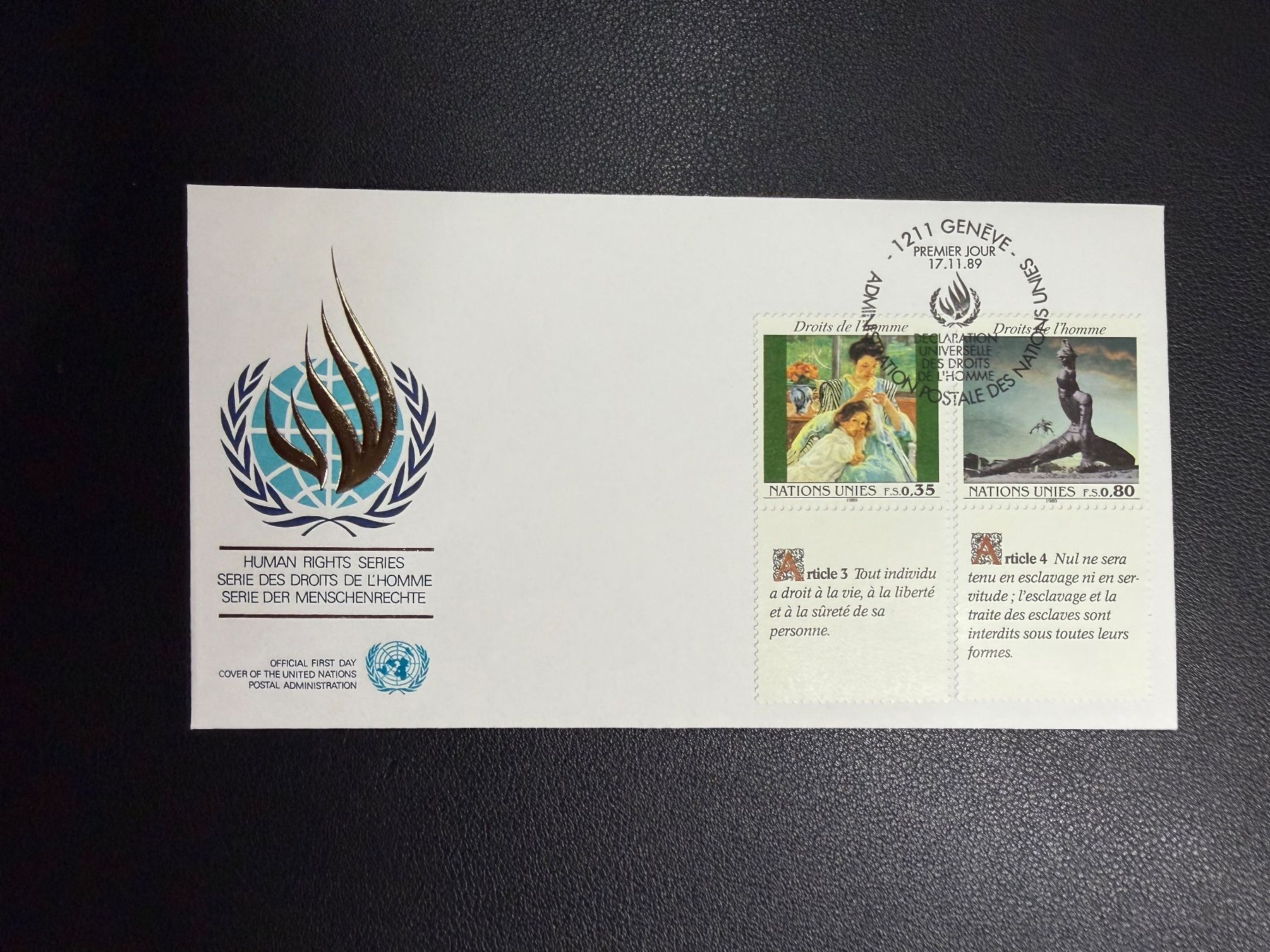 Tutti i francobolli: UNO Genf FDC 1989 – Usato da oberrüti venduto da jeanmei