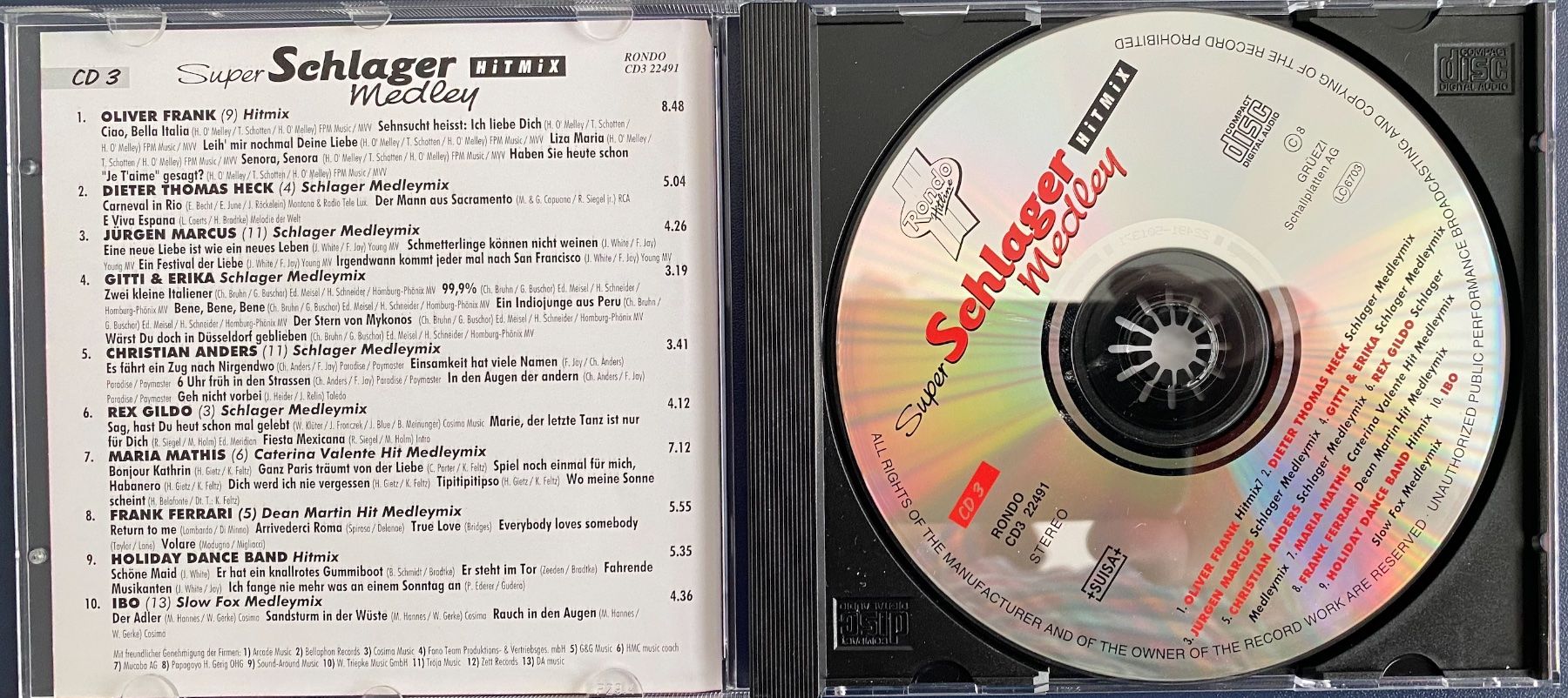 CD: Super Schlager Medley Hitmix - 3CD Box - Sommerhits – Usato da Rain venduto da sempach2 8