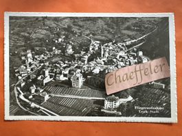 Postkarte 1947 Leuk-Stadt Fliegeraufnahme