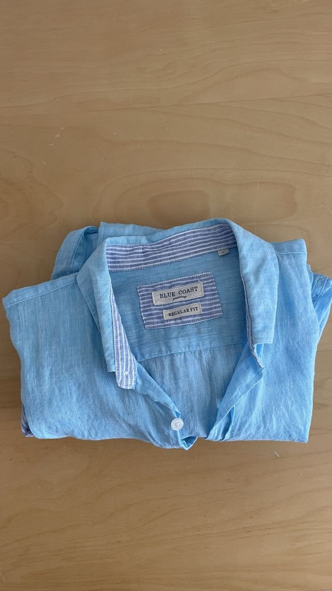 Camicie: Leinenhemd Herrenhemd Hellblau L – Usato da Unterägeri venduto da Sebi_82773 1