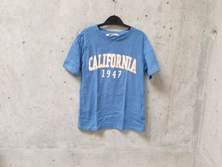 T-shirt H&M, bleu ciel, California, garçon, 122/128